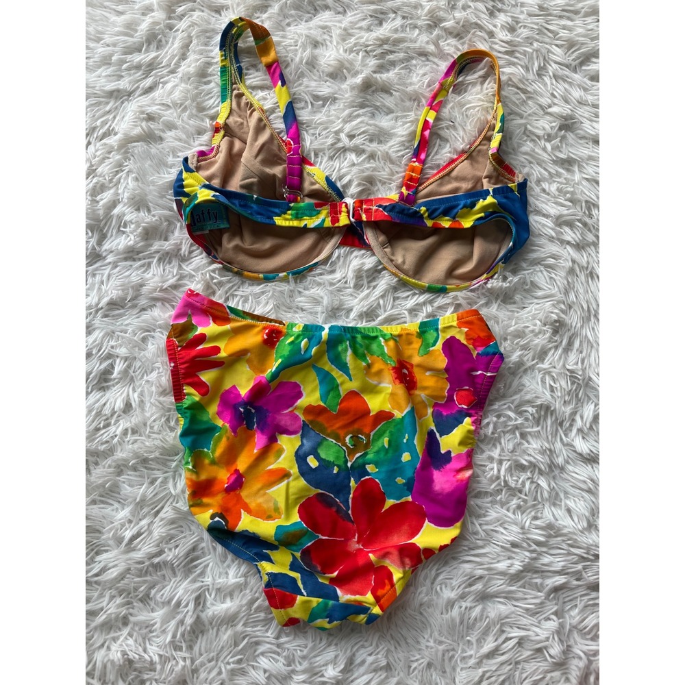 Daffy Waterwear Vintage 90s Tropical Floral Bikini Set - Picture 4 of 7